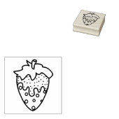 Strooi en chocolade gedipte aardbei rubberstempel (Gestempeld)