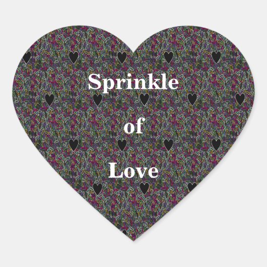 Strooi harten gloeiend hart sticker (Voorkant)