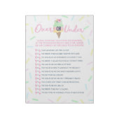 Strooi Ice Cream Over of Onder Douche Game Pack Notitieblok (Linkerzijde)