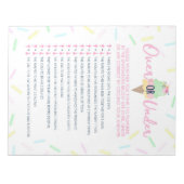 Strooi Ice Cream Over of Onder Douche Game Pack Notitieblok (Voorkant)
