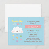 Strooi met liefde, wolken en harten Baby shower Kaart (Voorkant / Achterkant)