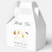 Strooi Sip en zie Champagneglas Baby shower Bedankdoosjes (Voorkant)