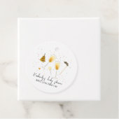 Strooi Sip en zie Champagneglas Baby shower Bedankjes Labels (In situ)