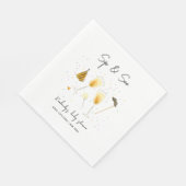 Strooi Sip en zie Champagneglas Baby shower Servet (Hoek)