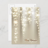 Strooi van goud en zilver met kerst feestdagenkaart (Voorkant / Achterkant)