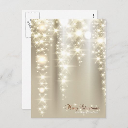 Strooi van goud en zilver met kerst feestdagenkaart (Voorkant / Achterkant)