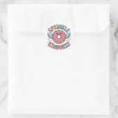 Strooi vriendelijkheid | donut ronde sticker (Tas)