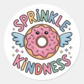 Strooi vriendelijkheid | donut ronde sticker (Voorkant)