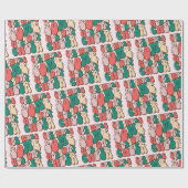 Strooi wat vakantie juichen grappige retro kerst cadeaupapier (Vlak)