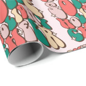 Strooi wat vakantie juichen grappige retro kerst cadeaupapier (Rol Hoek)