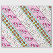 Strooien, Eenhoorns en Cupcakes Gift Wrap Cadeaupapier (Vlak)