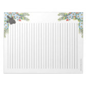 Strooier op winterFloral [gevoerd] Notitieblok (Voorkant)