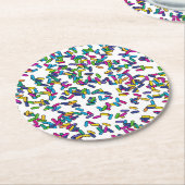 strooipatroon ronde kartonnen onderzetter (Gebogen)