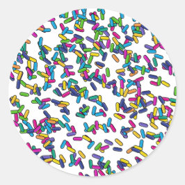 strooipatroon ronde sticker