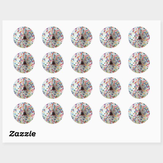 Strooit Donut Ronde Sticker (Vel)