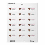 Strooit Hart Adresetiketten Etiket (Full Sheet)