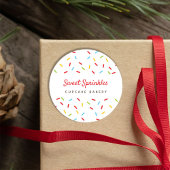 Strooit Kleurrijke Bakkerij Desserts Catering geba Ronde Sticker