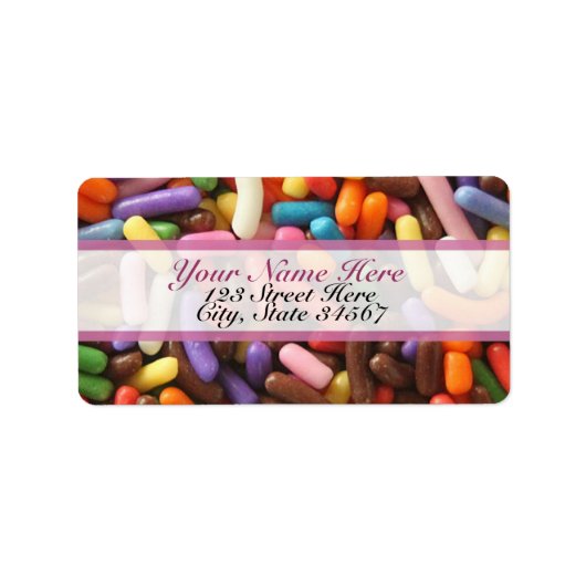 Strooit regenboog Adresetiketten Etiket (Voorkant)