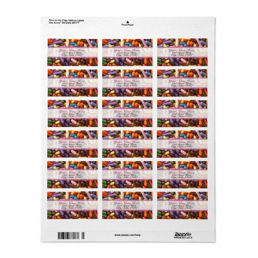 Strooit regenboog Adresetiketten Etiket (Full Sheet)