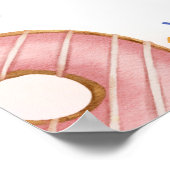 Strook Donut 2e Verjaardag Welkomstbord Poster (Hoek)