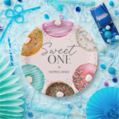 Strook Donut Sweet ONE 1e verjaardagsfeestje Papieren Bordje (Feest)