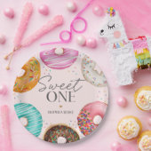 Strook Donut Sweet ONE 1e verjaardagsfeestje Papieren Bordje (Feest)