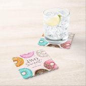 Strook Donut TWEE Lief 2e Verjaardagsfeest Kartonnen Onderzetters (Insitu)