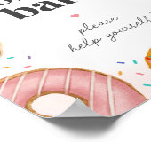 Strook Donuts Verjaardag Donut Bar Teken Poster (Hoek)