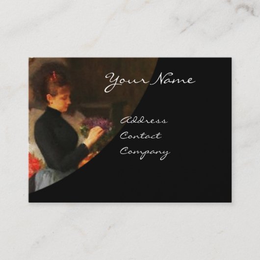 STROOM DIE EEN BOUQUET MAAKT MET KLEURSTROMEN VISITEKAARTJE (Voorkant)