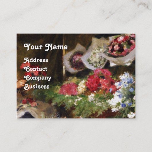 STROOM DIE EEN BOUQUET MAAKT MET KLEURSTROMEN VISITEKAARTJE (Voorkant)