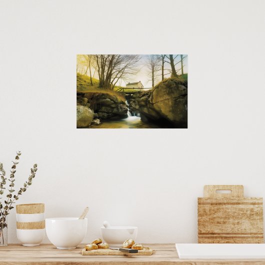 Stroom door de rug 40 poster (Keuken)