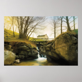 Stroom door de rug 40 poster