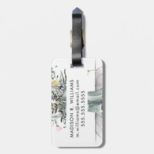 Stroom en groei II Bagagelabel (Achterkant verticaal)