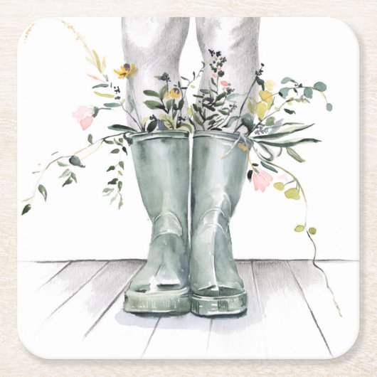 Stroom en groei II Kartonnen Onderzetters (Voorkant)