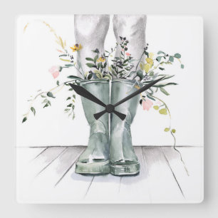 Stroom en groei II Vierkante Klok