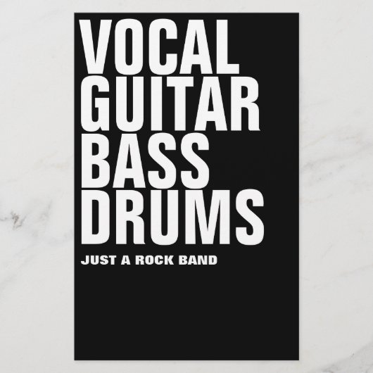 Stroom, gitaar, bas, drums.. rots. briefpapier (Voorkant)
