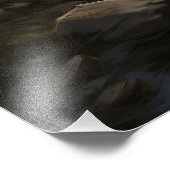 Stroom in de bergen foto afdruk (Hoek)