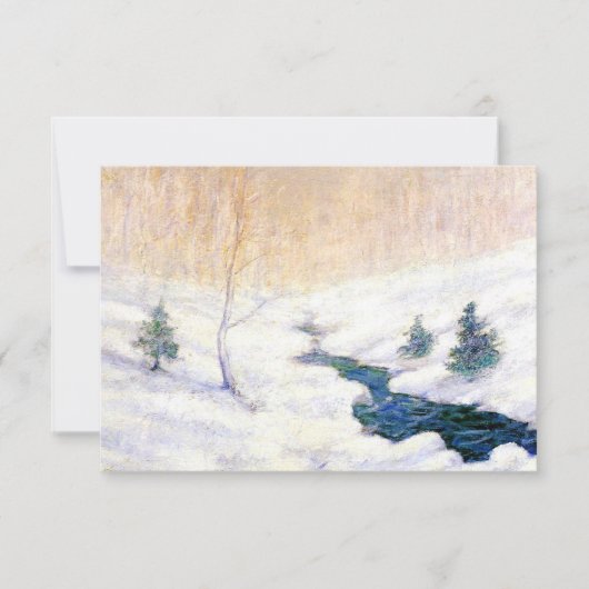 Stroom in een besneeuwd winterlandschap (Kerstkuns Kaart (Voorkant)