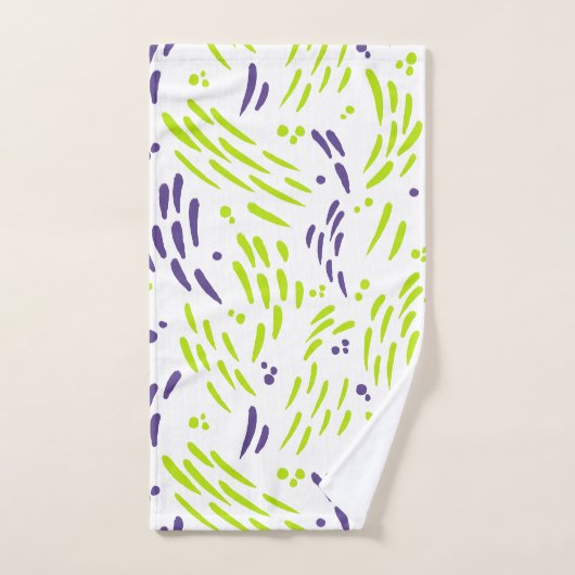 Stroom in Lime Groen en Paarse Bad Handdoek (Handdoek)