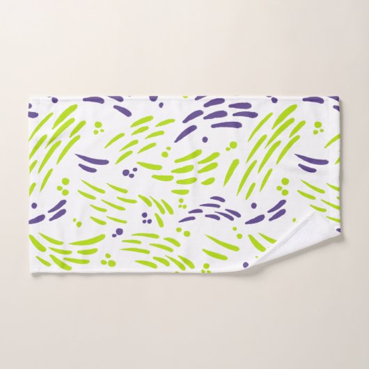Stroom in Lime Groen en Paarse Bad Handdoek (Handdoek)