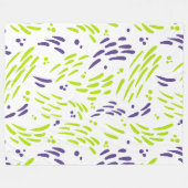 Stroom in Lime Groen en Paarse Fleece Deken (Voorkant (Horizontaal))