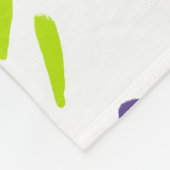 Stroom in Lime Groen en Paarse Fleece Deken (Hoek)