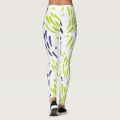 Stroom in Lime Groen en Paarse Leggings (Achterkant)
