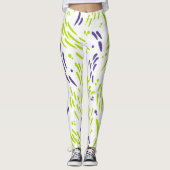 Stroom in Lime Groen en Paarse Leggings (Voorkant)