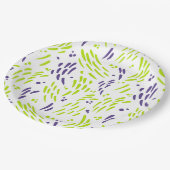Stroom in Lime Groen en Paarse Papieren Bordje (Gekanteld)