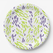 Stroom in Lime Groen en Paarse Papieren Bordje (Voorkant)