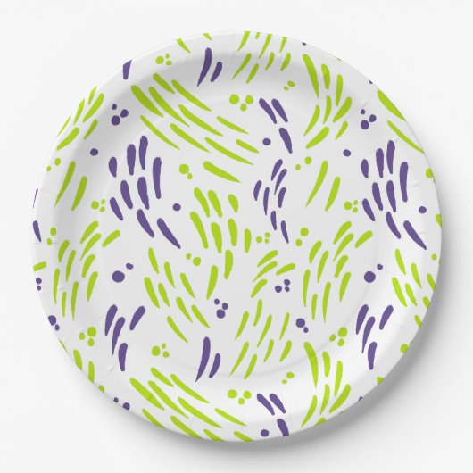 Stroom in Lime Groen en Paarse Papieren Bordje (Voorkant)