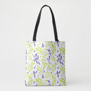 Stroom in Lime Groen en Paarse Tote Bag