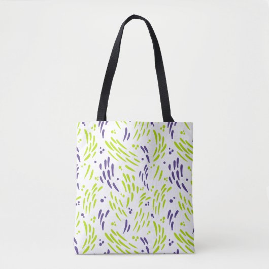 Stroom in Lime Groen en Paarse Tote Bag (Voorkant)