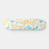 Stroom in Turquoise en Geel Persoonlijk Skateboard (Horizontaal)
